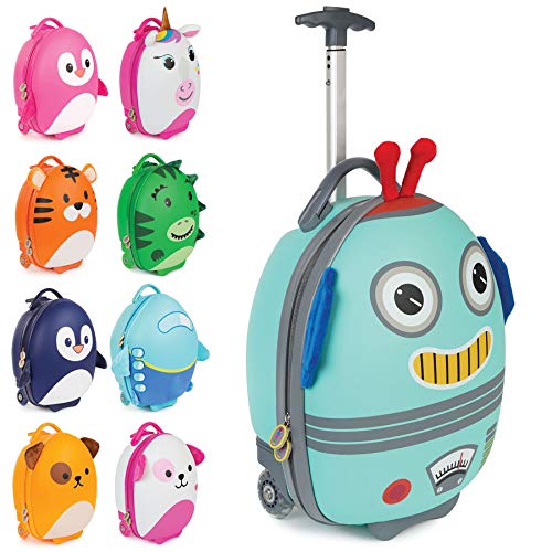 boppi Tiny Trekker Maleta Trolley Infantil Equipaje Cabina 2 Ruedas - 17 litros - Robot