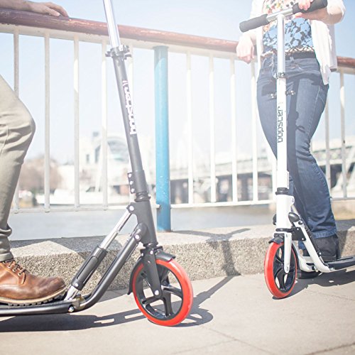 Bopster Patinete Sport Pro – Patinete para viajeros urbanos con Sistema de Plegado rápido - Blanco