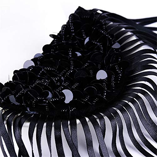 Borla de la charretera de la vendimia Borla de los hombres Cadena de los tableros del hombro Insignia Trajes de la etapa Accesorios uniformes Lentejuelas negras Fringe Hombro Epaulet accesorios trajes Borla de la charretera de la vendimia Borla de los hombres Cadena de los tableros del hombro Insignia Trajes de la etapa Accesorios uniformes Lentejuelas negras Fringe Hombro Epaulet accesorios trajes