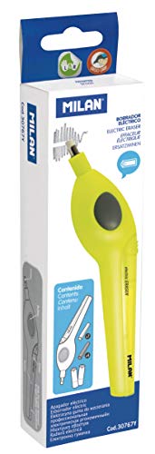 Borrador eléctrico amarillo + pilas + gomas de recambio NUEVO