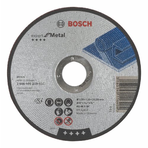 Bosch 2 608 600 219 - Disco de corte recto Expert for Metal - AS 46 S BF, 125 mm, 1,6 mm (pack de 1) Bosch 2 608 600 219 - Disco de corte recto Expert for Metal - AS 46 S BF, 125 mm, 1,6 mm (pack de 1)