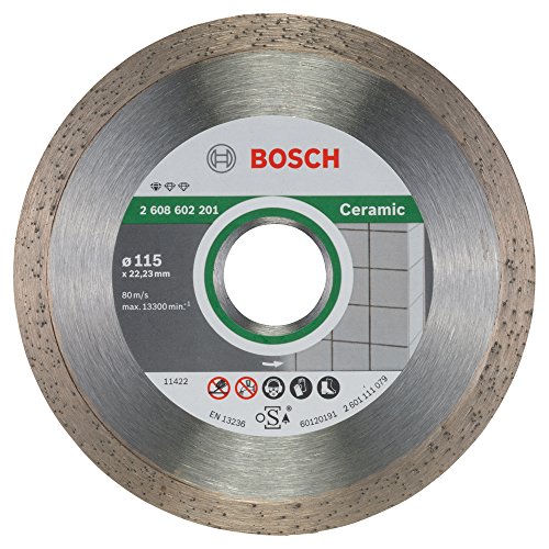 Bosch 2 608 602 201 - Disco tronzador de diamante Standard for Ceramic - 115 x 22,23 x 1,6 x 7 mm (pack de 1)