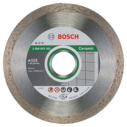Bosch 2 608 602 201 - Disco tronzador de diamante Standard for Ceramic - 115 x 22,23 x 1,6 x 7 mm (pack de 1) Bosch 2 608 602 201 - Disco tronzador de diamante Standard for Ceramic - 115 x 22,23 x 1,6 x 7 mm (pack de 1)