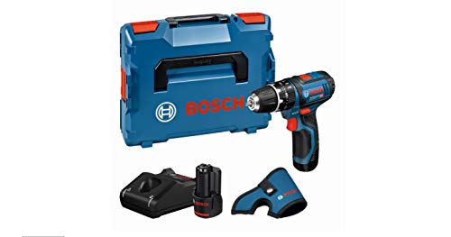 Bosch Professional 12V System GSB 12V-15 - Taladro percutor a batería (30 Nm, 1300 rpm, 2 baterías x 2.0 Ah, en L-BOXX)