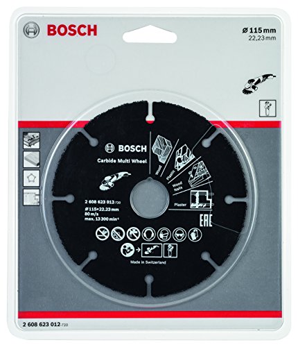 Bosch Professional Disco de corte Carbide Multi Wheel Multi Material, Ø 115 mm, accesorio para amoladora angular Bosch Professional Disco de corte Carbide Multi Wheel Multi Material, Ø 115 mm, accesorio para amoladora angular