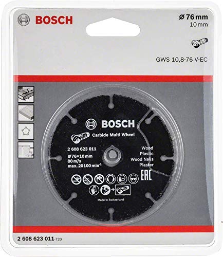 Bosch Professional Disco de corte Carbide Multi Wheel Multi Material, Ø 76 mm, accesorio para amoladora angular