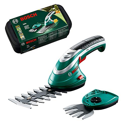 Bosch -Set de tijeras cortacésped a batería Isio (3.6 V, longitud de cuchilla 12 cm, distancia entre cuchillas 8 mm, en caja) Bosch -Set de tijeras cortacésped a batería Isio (3.6 V, longitud de cuchilla 12 cm, distancia entre cuchillas 8 mm, en caja)