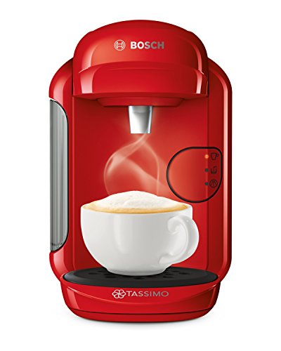 Bosch TAS1403 Tassimo Vivy 2 - Cafetera Multibebidas Automática de Cápsulas, Diseño Compacto, color Rojo