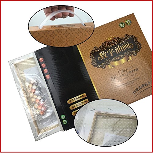 BOSHUN Pintar por Numeros para Adultos Niños Pintura por Números con Pinceles y Pinturas Decoraciones para el Hogar Flor Purpura (16 * 20 Pulgadas, con Marco de Madera) BOSHUN Pintar por Numeros para Adultos Niños Pintura por Números con Pinceles y Pinturas Decoraciones para el Hogar Flor Purpura (16 * 20 Pulgadas, con Marco de Madera)
