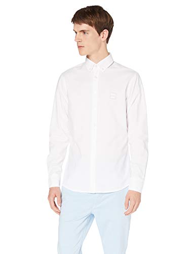 BOSS Mabsoot' Camisa, Blanco (White 00100), X-Small para Hombre