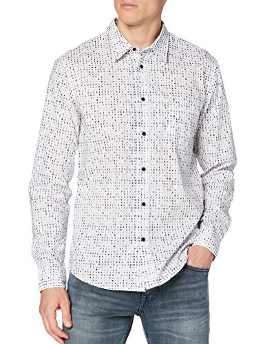 BOSS Marvyn Camisa, White100, S para Hombre