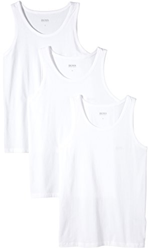 BOSS Tank Top 3P BM 10111875 02 Deporte, Blanco (White 100), XX-Large (Talla Fabricante: XXL) (Pack de 3) para Hombre