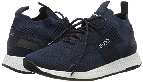 BOSS Titanium_Runn_knst, Zapatillas Hombre, Azul (Navy 401), 44 EU BOSS Titanium_Runn_knst, Zapatillas Hombre, Azul (Navy 401), 44 EU