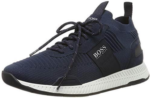 BOSS Titanium_Runn_knst, Zapatillas Hombre, Azul (Navy 401), 44 EU BOSS Titanium_Runn_knst, Zapatillas Hombre, Azul (Navy 401), 44 EU