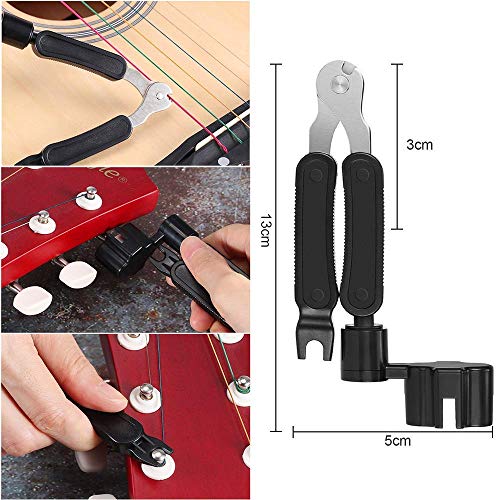 Bosunny 60 PCS Kit de Accesorios de Guitarra que Incluye Púas Para Guitarra,Capo,Afinador,Cuerdas para Guitarra Acústica,3 en 1 Cuerda de Cuerda,Pasadores de Puente,Protector de Dedos