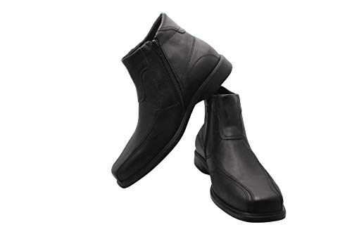 Botas de cuero hechas a mano para hombre AIR Step, color Negro, talla 42 2/3 EU
