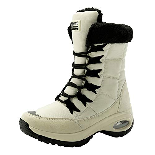 Botas de Nieve de Mujer Botines Calentar Fluff Forrada de Esqui Impermeables Cálido Aire Libre Caminando Senderismo Zapatos Invierno Fannyfuny