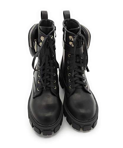 Botas Militares Mujer, Botas de Mujer Invierno 2020, Botines Mujer de Moda, Botas con Monedero Lateral, Botas Negras Mujer. (Numeric_37) Botas Militares Mujer, Botas de Mujer Invierno 2020, Botines Mujer de Moda, Botas con Monedero Lateral, Botas Negras Mujer. (Numeric_37)
