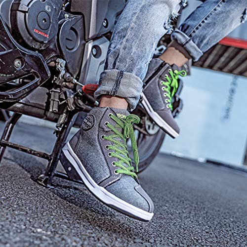 Botas Moto de la Moda, Zapatillas de Deporte Ocasionales de la Bici de la Calle, Zapatos del Ocio de la Motocicleta con la Suela Antideslizante 46