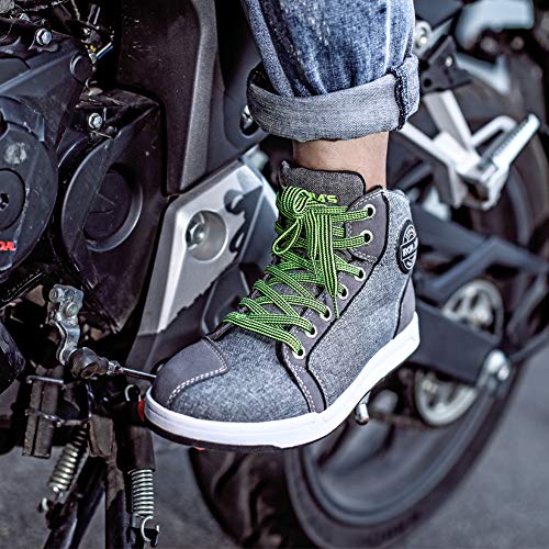 Botas Moto de la Moda, Zapatillas de Deporte Ocasionales de la Bici de la Calle, Zapatos del Ocio de la Motocicleta con la Suela Antideslizante 46