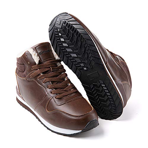 Botas Mujer Invierno Calentitas Zapatos Hombre Invierno Forro Comodos Botines Nieve con Cordones Planas 1 Marrón-PU Talla 41 EU Botas Mujer Invierno Calentitas Zapatos Hombre Invierno Forro Comodos Botines Nieve con Cordones Planas 1 Marrón-PU Talla 41 EU