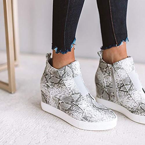 Botas Mujer Invierno Tacon Altas Calentar Botines Nieve Zapatillas con Estampade de Serpiente Outdoor Casuales Zapatos de Cuña Plataforma 3-5 cm Fannyfuny Botas Mujer Invierno Tacon Altas Calentar Botines Nieve Zapatillas con Estampade de Serpiente Outdoor Casuales Zapatos de Cuña Plataforma 3-5 cm Fannyfuny
