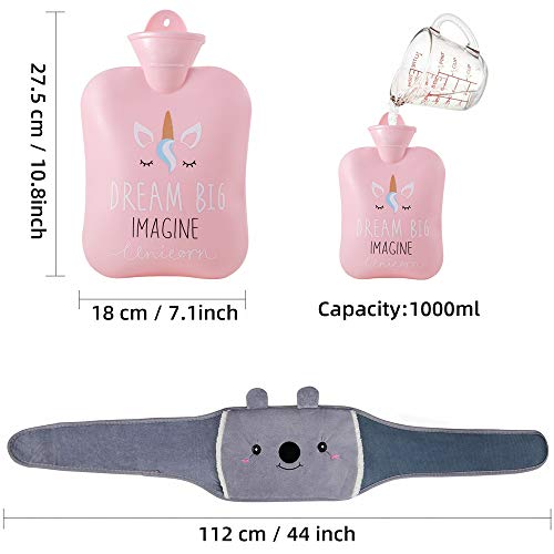 Botella de agua caliente con tapa 1L, 3 en 1 Botellas de agua caliente de goma con forro polar para manos y cintura larga, gris Bolsa caliente de invierno para piernas traseras, pies, cuello y hombros Botella de agua caliente con tapa 1L, 3 en 1 Botellas de agua caliente de goma con forro polar para manos y cintura larga, gris Bolsa caliente de invierno para piernas traseras, pies, cuello y hombros