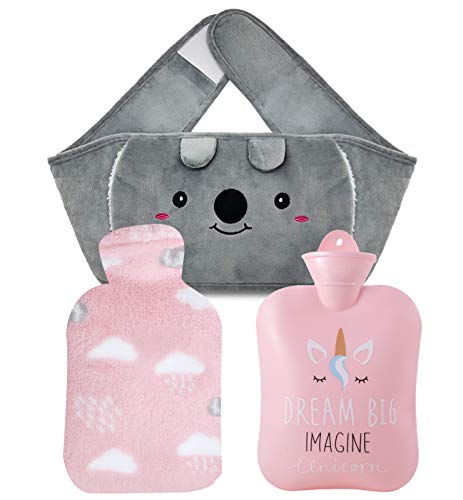 Botella de agua caliente con tapa 1L, 3 en 1 Botellas de agua caliente de goma con forro polar para manos y cintura larga, gris Bolsa caliente de invierno para piernas traseras, pies, cuello y hombros Botella de agua caliente con tapa 1L, 3 en 1 Botellas de agua caliente de goma con forro polar para manos y cintura larga, gris Bolsa caliente de invierno para piernas traseras, pies, cuello y hombros