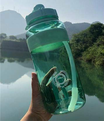 Botella de Agua para Deportes de Fitness al Aire Libre Botella de Agua para Bicicleta de montaña portátil de Gran Capacidad - Verde, 1500 ml