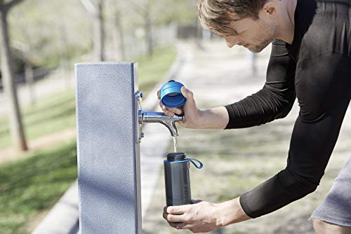 Botella filtrante BRITA Active Azul - Filtro Tecnología MicroDisc, Óptimo sabor para disfrutar en cualquier lugar, Botella de Agua sin BPA, 0.6 litros Botella filtrante BRITA Active Azul - Filtro Tecnología MicroDisc, Óptimo sabor para disfrutar en cualquier lugar, Botella de Agua sin BPA, 0.6 litros