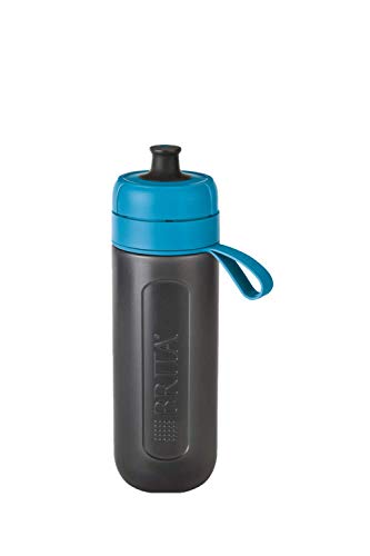 Botella filtrante BRITA Active Azul - Filtro Tecnología MicroDisc, Óptimo sabor para disfrutar en cualquier lugar, Botella de Agua sin BPA, 0.6 litros