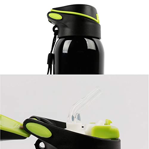 Botellas de agua sin BPA, portables, aislantes de calor alto, no tóxicas, duraderas, para ciclismo, bicicleta de carreras, barandilla, casual, fitness, acero inoxidable