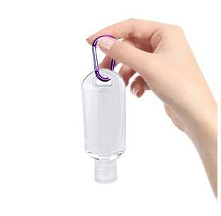 Botellas de viaje con llavero, botellas vacías tamaño de viaje con clip, a prueba de fugas, tapón a prueba de fugas, (60 ml/2 oz) Botellas de viaje con llavero, botellas vacías tamaño de viaje con clip, a prueba de fugas, tapón a prueba de fugas, (60 ml/2 oz)