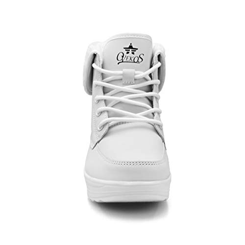 Botines Invierno Mujer Botas de Mujer Cordones Zapatos para Caminar Forrados de Piel Sintética(39 EU,Blanco Botines Invierno Mujer Botas de Mujer Cordones Zapatos para Caminar Forrados de Piel Sintética(39 EU,Blanco