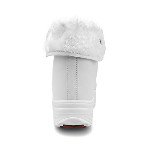 Botines Invierno Mujer Botas de Mujer Cordones Zapatos para Caminar Forrados de Piel Sintética(39 EU,Blanco Botines Invierno Mujer Botas de Mujer Cordones Zapatos para Caminar Forrados de Piel Sintética(39 EU,Blanco