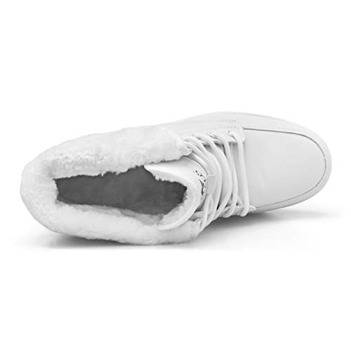 Botines Invierno Mujer Botas de Mujer Cordones Zapatos para Caminar Forrados de Piel Sintética(39 EU,Blanco Botines Invierno Mujer Botas de Mujer Cordones Zapatos para Caminar Forrados de Piel Sintética(39 EU,Blanco