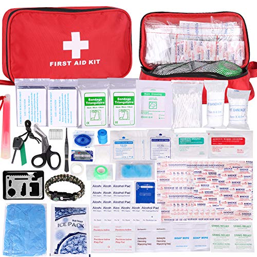 Botiquín de Primeros Auxilios de 200 Piezas,con Hielo, Manta de Emergencia,Máscara de RCP, Survival Tools Kit Bolsa Médica Emergencias para Coche, Hogar, Camping, Caza, Viajes, Aire Libre o Deportes Botiquín de Primeros Auxilios de 200 Piezas,con Hielo, Manta de Emergencia,Máscara de RCP, Survival Tools Kit Bolsa Médica Emergencias para Coche, Hogar, Camping, Caza, Viajes, Aire Libre o Deportes