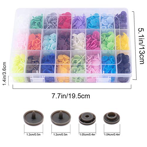 Botones de Presion T5 Botones Snaps Plastico Resin Botones con Alicates de Presión conde Plástico Botón de Presión de Resina DIY 24 Colores 12mm Conjunto de botones 360 Set (Con Alicates de Presión) Botones de Presion T5 Botones Snaps Plastico Resin Botones con Alicates de Presión conde Plástico Botón de Presión de Resina DIY 24 Colores 12mm Conjunto de botones 360 Set (Con Alicates de Presión)