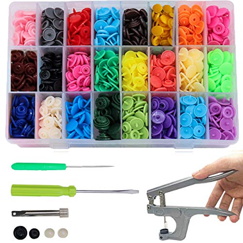 Botones de Presion T5 Botones Snaps Plastico Resin Botones con Alicates de Presión conde Plástico Botón de Presión de Resina DIY 24 Colores 12mm Conjunto de botones 360 Set (Con Alicates de Presión) Botones de Presion T5 Botones Snaps Plastico Resin Botones con Alicates de Presión conde Plástico Botón de Presión de Resina DIY 24 Colores 12mm Conjunto de botones 360 Set (Con Alicates de Presión)