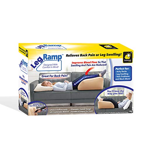 BOTOPRO - Leg Ramp, Almohada Hinchable para Reposo de Pies y Piernas. Incluye Inflador de Doble acción - Anunciado en TV