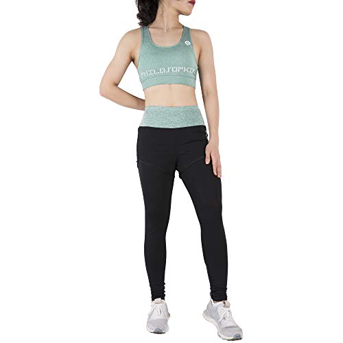 BOTRE 5 Piezas Conjuntos Deportivos para Mujer Chándales Ropa de Correr Yoga Fitness Tenis Suave Transpirable Cómodo (Verde, M)