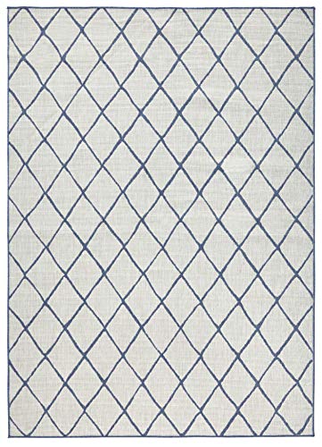 bougari Malaga Reversible y Exterior para en Alfombra Azul/Crema 200 x 290 bougari Malaga Reversible y Exterior para en Alfombra Azul/Crema 200 x 290