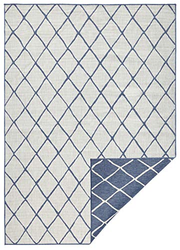 bougari Malaga Reversible y Exterior para en Alfombra Azul/Crema 200 x 290 bougari Malaga Reversible y Exterior para en Alfombra Azul/Crema 200 x 290