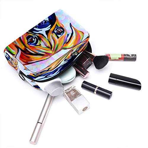 Boxeador Arte Pintura Cosmética Bolsa de Maquillaje Bolsa Organizador para Viajes Portátil Neceser Bolsa para Niñas y Mujeres Boxeador Arte Pintura Cosmética Bolsa de Maquillaje Bolsa Organizador para Viajes Portátil Neceser Bolsa para Niñas y Mujeres