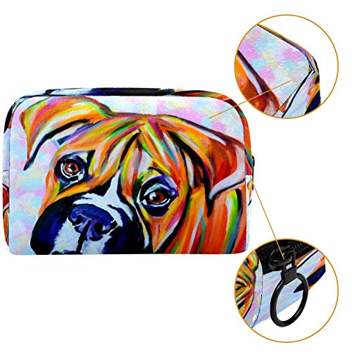 Boxeador Arte Pintura Cosmética Bolsa de Maquillaje Bolsa Organizador para Viajes Portátil Neceser Bolsa para Niñas y Mujeres Boxeador Arte Pintura Cosmética Bolsa de Maquillaje Bolsa Organizador para Viajes Portátil Neceser Bolsa para Niñas y Mujeres