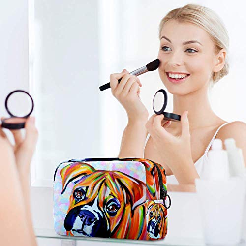 Boxeador Arte Pintura Cosmética Bolsa de Maquillaje Bolsa Organizador para Viajes Portátil Neceser Bolsa para Niñas y Mujeres Boxeador Arte Pintura Cosmética Bolsa de Maquillaje Bolsa Organizador para Viajes Portátil Neceser Bolsa para Niñas y Mujeres