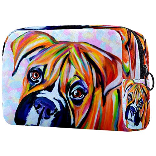 Boxeador Arte Pintura Cosmética Bolsa de Maquillaje Bolsa Organizador para Viajes Portátil Neceser Bolsa para Niñas y Mujeres