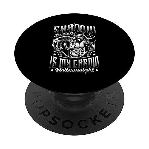 Boxeador de sombra Welterweight Cardio Boxer PopSockets Agarre y Soporte para Teléfonos y Tabletas