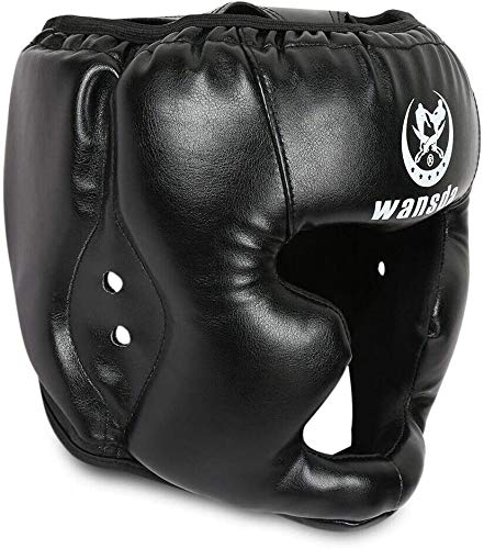 Boxeo Casco Protector Entrenamiento Adultos Competencia Protector de Cabeza Cerrado Tipo Artes Marciales Fitness Equipment Tocados Taekwondo Práctico Piel Sintética Karate (Negro) - Negro Boxeo Casco Protector Entrenamiento Adultos Competencia Protector de Cabeza Cerrado Tipo Artes Marciales Fitness Equipment Tocados Taekwondo Práctico Piel Sintética Karate (Negro) - Negro