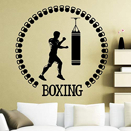 Boxeo entrenamiento de boxeo gimnasio vinilo pared pegatina vinilo pared pegatina habitación niño sala de juegos dormitorio sala de juegos